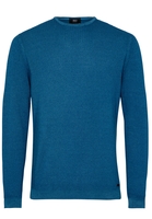 ETERNA STRICKPULLOVER MIT RUNDHALS AUSSCHNITT TÜRKIS UNIFARBEN