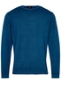 ETERNA STRICKPULLOVER MIT RUNDHALS AUSSCHNITT TÜRKIS UNIFARBEN