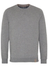 ETERNA STRICKPULLOVER MIT RUNDHALS AUSSCHNITT UPCYCLED MATERIALS GRAU