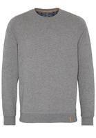 ETERNA STRICKPULLOVER MIT RUNDHALS AUSSCHNITT UPCYCLED MATERIALS GRAU