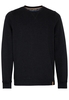 ETERNA STRICKPULLOVER MIT RUNDHALS AUSSCHNITT UPCYCLING SHIRT SCHWARZ