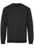 ETERNA STRICKPULLOVER MIT V-HALS AUSSCHNITT ANTHRAZIT UNIFARBEN