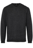 ETERNA STRICKPULLOVER MIT V-HALS AUSSCHNITT ANTHRAZIT UNIFARBEN