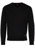 ETERNA STRICKPULLOVER MIT V-HALS AUSSCHNITT ANTHRAZIT UNIFARBEN