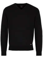 ETERNA STRICKPULLOVER MIT V-HALS AUSSCHNITT ANTHRAZIT UNIFARBEN