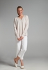 ETERNA STRICKPULLOVER MIT V-HALS AUSSCHNITT BEIGE UNIFARBEN