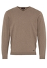 ETERNA STRICKPULLOVER MIT V-HALS AUSSCHNITT BEIGEBRAUN UNIFARBEN