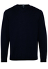 ETERNA STRICKPULLOVER MIT V-HALS AUSSCHNITT DUNKELBLAU UNIFARBEN
