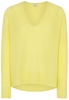 ETERNA STRICKPULLOVER MIT V-HALS AUSSCHNITT GELB UNIFARBEN