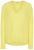 ETERNA STRICKPULLOVER MIT V-HALS AUSSCHNITT GELB UNIFARBEN