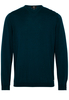 ETERNA STRICKPULLOVER MIT V-HALS AUSSCHNITT PETROL UNIFARBEN