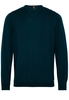 ETERNA STRICKPULLOVER MIT V-HALS AUSSCHNITT PETROL UNIFARBEN