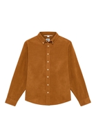 Hemd in camel unifarben