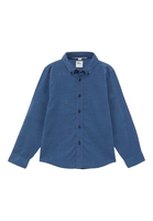 Hemd in rauchblau unifarben