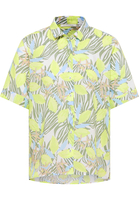 Hemdbluse in acid lemon bedruckt