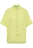 Hemdbluse in acid lemon unifarben
