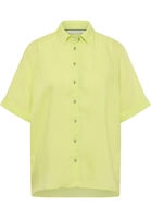 Hemdbluse in acid lemon unifarben