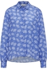 Hemdbluse in blau bedruckt
