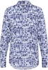 Hemdbluse in blau bedruckt