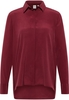 Hemdbluse in bordeaux unifarben