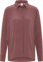 Hemdbluse in braun unifarben