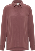 Hemdbluse in braun unifarben