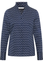 Hemdbluse in dunkelblau bedruckt
