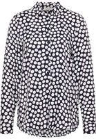 Hemdbluse in dunkelblau bedruckt