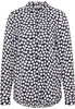 Hemdbluse in dunkelblau bedruckt