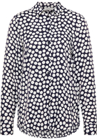 Hemdbluse in dunkelblau bedruckt