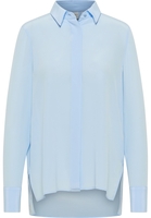 Hemdbluse in himmelblau unifarben