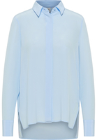 Hemdbluse in himmelblau unifarben