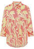 Hemdbluse in koralle bedruckt