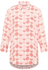 Hemdbluse in koralle bedruckt