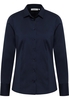 Hemdbluse in navy unifarben