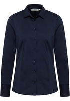 Hemdbluse in navy unifarben