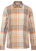 Hemdbluse in orange kariert