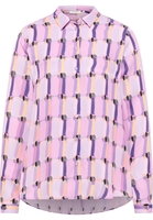 Hemdbluse in orchid bedruckt