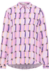 Hemdbluse in orchid bedruckt