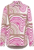 Hemdbluse in pflaume bedruckt