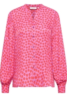 Hemdbluse in pink bedruckt