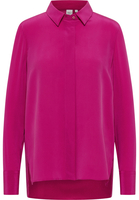 Hemdbluse in pink unifarben