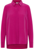 Hemdbluse in pink unifarben