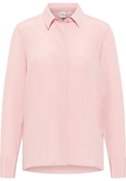 Hemdbluse in rosa unifarben
