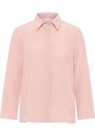 Hemdbluse in rosa unifarben