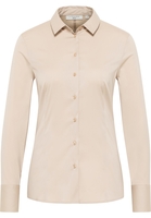Hemdbluse in sand unifarben