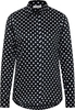 Hemdbluse in schwarz bedruckt