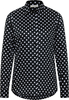 Hemdbluse in schwarz bedruckt