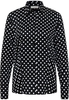 Hemdbluse in schwarz bedruckt