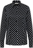 Hemdbluse in schwarz bedruckt